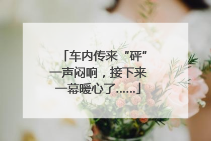 车内传来“砰”一声闷响，接下来一幕暖心了……