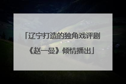 辽宁打造的独角戏评剧《赵一曼》倾情播出