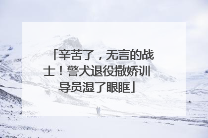 辛苦了，无言的战士！警犬退役撒娇训导员湿了眼眶