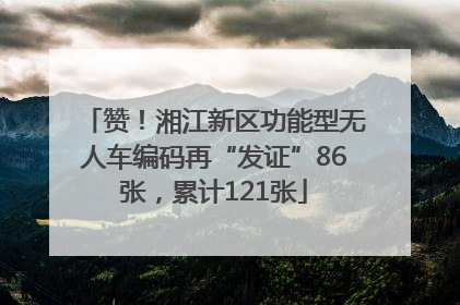 赞！湘江新区功能型无人车编码再“发证”86张，累计121张