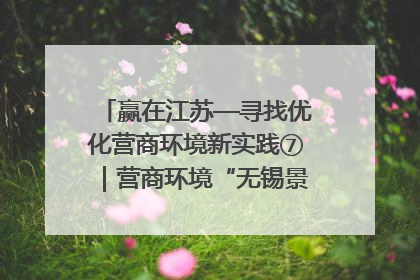 赢在江苏—寻找优化营商环境新实践⑦｜营商环境“无锡景”，原来长这样