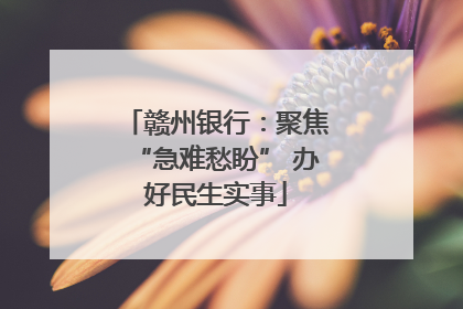 赣州银行：聚焦“急难愁盼” 办好民生实事