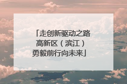 走创新驱动之路 高新区（滨江）勇毅前行向未来