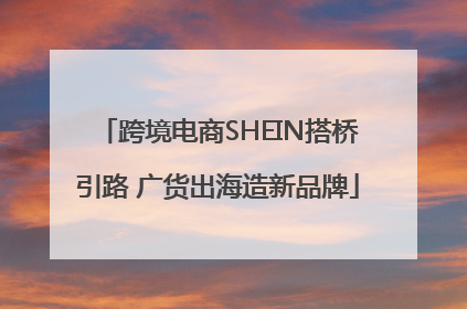 跨境电商SHEIN搭桥引路 广货出海造新品牌