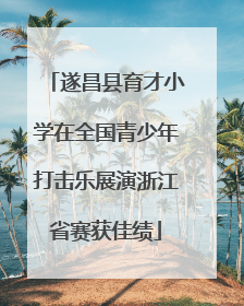 遂昌县育才小学在全国青少年打击乐展演浙江省赛获佳绩