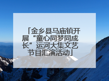 金乡县马庙镇开展“童心同梦同成长”运河大集文艺节目汇演活动