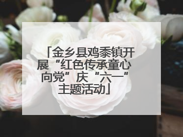 金乡县鸡黍镇开展“红色传承童心向党”庆“六一”主题活动