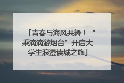 青春与海风共舞！“乘滴滴游烟台”开启大学生浪漫读城之旅