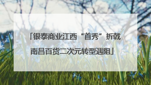 银泰商业江西“首秀”折戟 南昌百货二次元转型遇阻