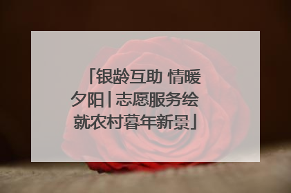 银龄互助 情暖夕阳│志愿服务绘就农村暮年新景