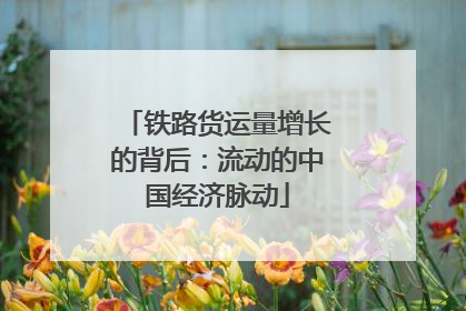 铁路货运量增长的背后：流动的中国经济脉动