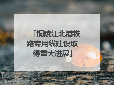 铜陵江北港铁路专用线建设取得重大进展