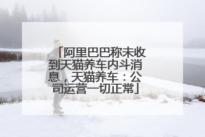 阿里巴巴称未收到天猫养车内斗消息，天猫养车：公司运营一切正常