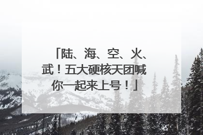 陆、海、空、火、武！五大硬核天团喊你一起来上号！