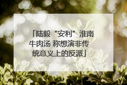 陆毅“安利”淮南牛肉汤 称想演非传统意义上的反派