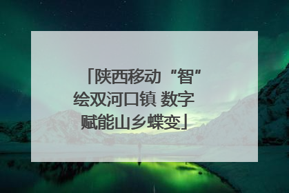 陕西移动“智”绘双河口镇 数字赋能山乡蝶变