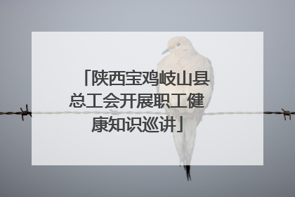陕西宝鸡岐山县总工会开展职工健康知识巡讲