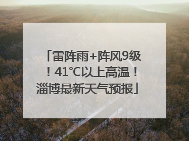 雷阵雨+阵风9级！41℃以上高温！淄博最新天气预报