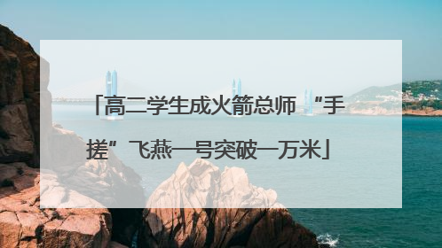 高二学生成火箭总师 “手搓”飞燕一号突破一万米
