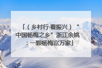 （乡村行·看振兴）“中国杨梅之乡”浙江余姚：一颗杨梅富万家