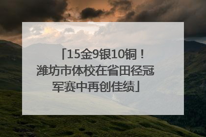 15金9银10铜！潍坊市体校在省田径冠军赛中再创佳绩