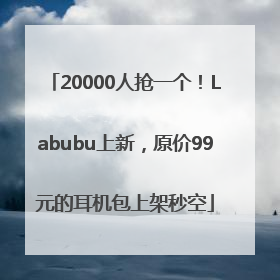 20000人抢一个！Labubu上新，原价99元的耳机包上架秒空