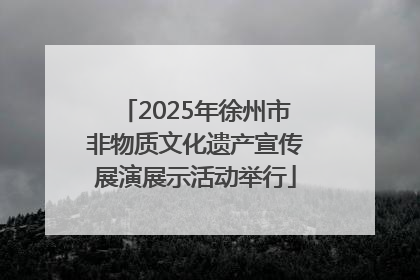2025年徐州市非物质文化遗产宣传展演展示活动举行