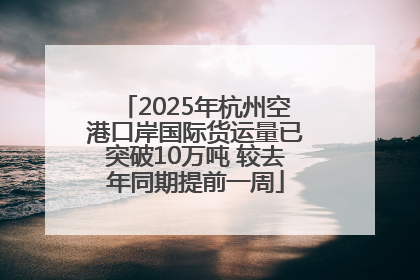 2025年杭州空港口岸国际货运量已突破10万吨 较去年同期提前一周