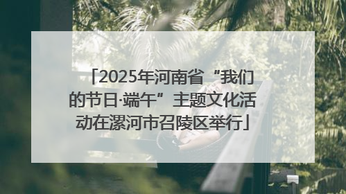 2025年河南省“我们的节日·端午”主题文化活动在漯河市召陵区举行