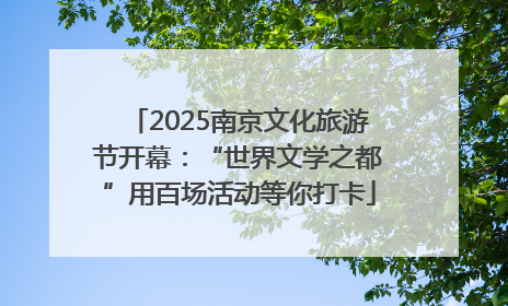 2025南京文化旅游节开幕：“世界文学之都”用百场活动等你打卡