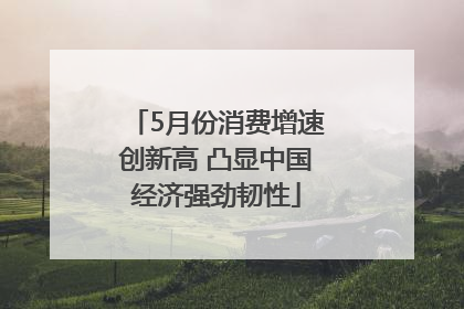 5月份消费增速创新高 凸显中国经济强劲韧性
