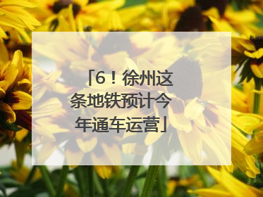 6！徐州这条地铁预计今年通车运营