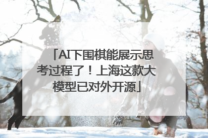 AI下围棋能展示思考过程了！上海这款大模型已对外开源