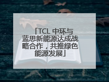 TCL 中环与蓝思新能源达成战略合作，共推绿色能源发展